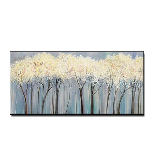 100% Handmade Abstract oil painting beautiful trees scenery home decoration wall art hanging picture for living room no framed