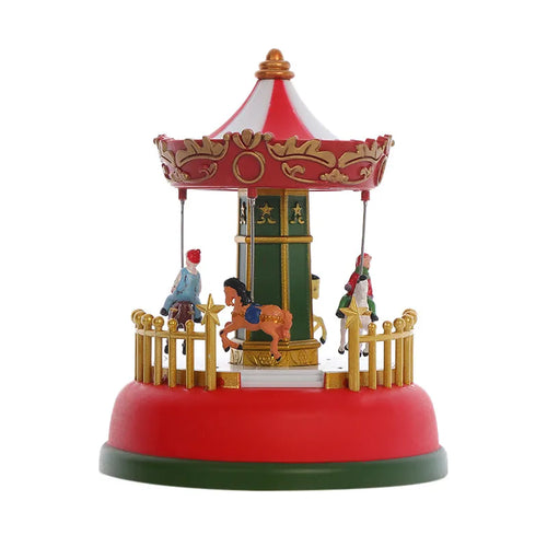 Merry-Go-Round Music Boxes With Light Wind Roundabout Carousel Musical Box Kid Birthday Christmas Gift Baby Room Home Decor