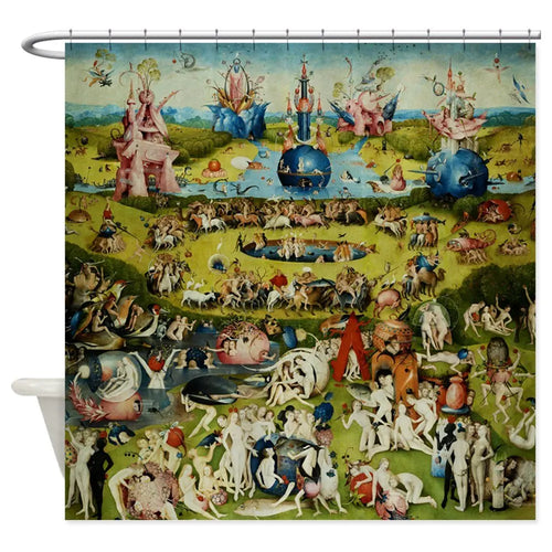 The Garden of Earthly Delights Shower Curtain for Bathroom Art Bath Curtain By Hieronymus Bosch Polyester Fabric Shower Curtain