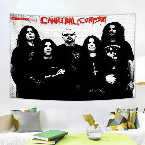 Cannibal Corpse Heavy Metal Band Icon Tapestry Rock Music Poster Canvas Painting Wall Chart Skull Tattoos Art Wall Decor