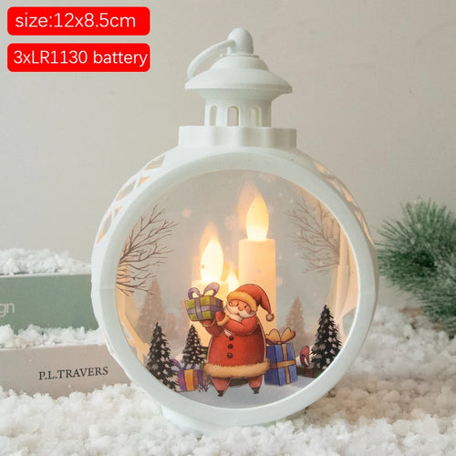 Christmas Wind Lantern Ornament 2024 New Year Home Party Decorations Christmas Tree Decor Accessory Navidad 2023 Xmas Noel Gift