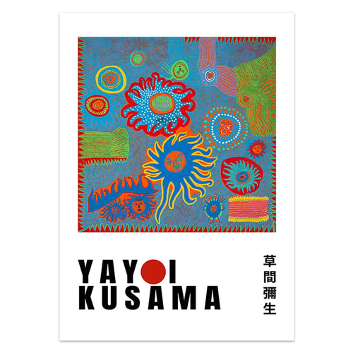 Yayoi Kusama Bird Mushroom Eye Exhibition Wall Art Canvas Painting Nordic Posters and Prints Wall Pictures for Living Room Decor