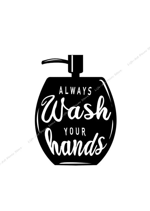 Wash Your Hand Posters and Prints Wall Art Picture Nordic Restroom Canvas Painting Modren Bathroom Toilet Kid Room Home Decor