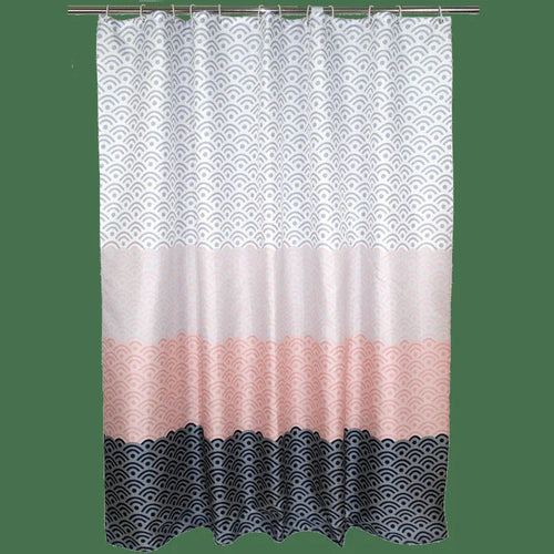 Nordic Shower Curtain Geometric Color Block Bath Curtains Wifi Pattern Waterproof Bath Curtain Extra Large Wide 12pcs Hooks