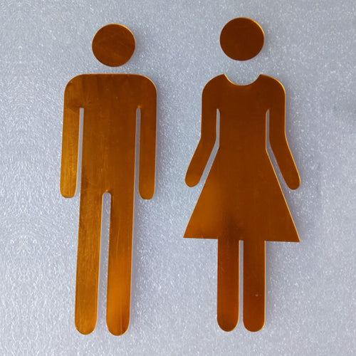 Newly MEN &amp; WOMEN Toilet Loo Bathroom Restroom WC Door Sign Adhesive Indicator Plaque Wall Doors Decor Accessories