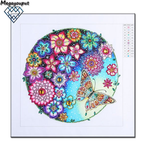 5D DIY Special Shaped Diamond Painting Butterfly Diamond Embroidery Mosaic Flower Cross Stitch Kits Crystal Multicolor Decor