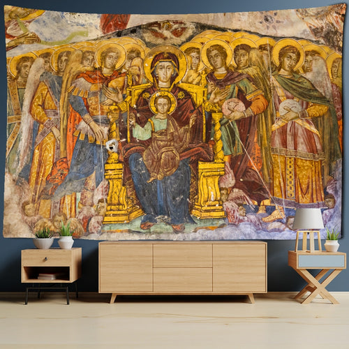 Imperium Romanum Picture Tapestry King Justinian dynasty Retro Wall Cloth Wall Tapestries Boho Home Decor Wall Art Mural Macrame