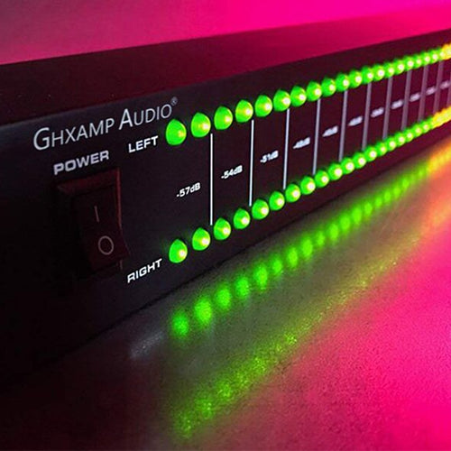 GHXAMP Professional  Dual 40 LED Spectrum Stage Home Amplifier Speaker Audio Stereo Level Indicator -57dB-0dB