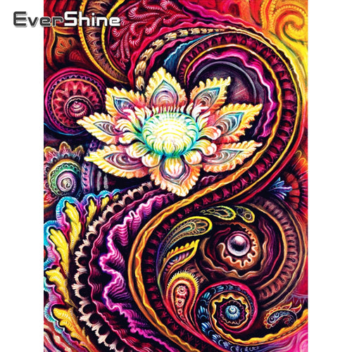 EverShine Diamond Painting Mandala Cross Stitch Kits Diamond Embroidery Flower Full Drill Square Picture Rhinestone Wall Art