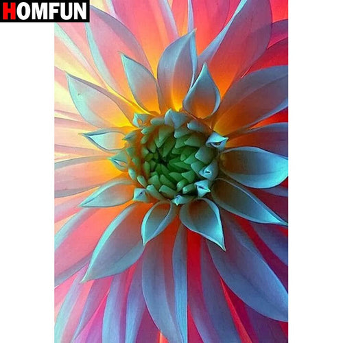 HOMFUN Art 5D Diy Diamond Painting &quot;flower&quot; Diamond Pictures Cross Stitch Full 3D Rhinestone Embroidery Home Decor A30004