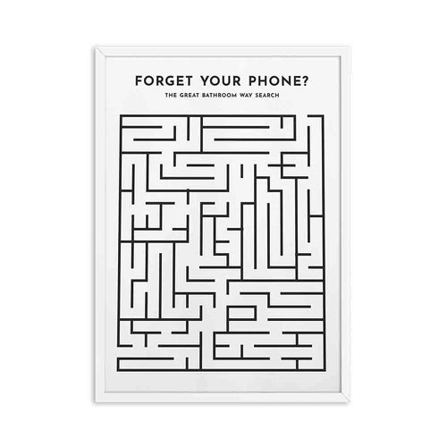 Black White Minimalism Wall Art Canvas Poster And Print Forget Your Phone Bathroom Quote Canvas Painting Picture For Bedroom