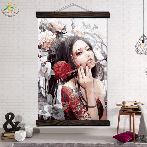 wall art canvas Painting posters and prints picture on the wall  home decoration modern Canvas Art Asia Kits Glamorous Girl