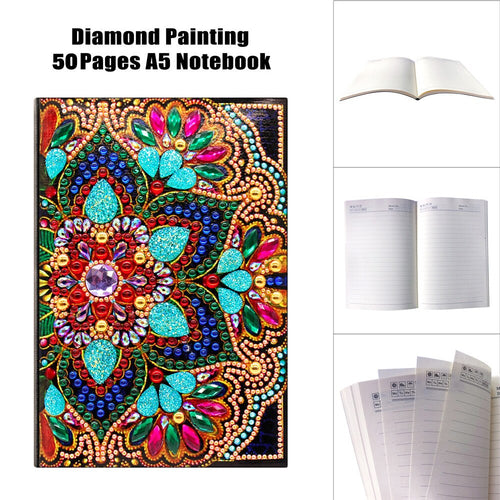 HUACAN DIY Diamond Painting Notebook Special Shaped A5 Diary Book Diamond Art Kits Mosaic Diamond Embroidery