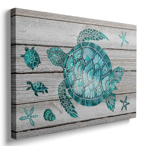 Wall Canvas Prints Blue Sea Turtle