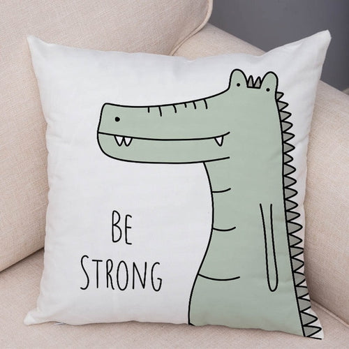 Nordic Zebra Hippo Giraffe Lion Crocodile Pillow Case Decor Animal Cushion Cover for Sofa Pillowcase Pillow Covers 45x45cm