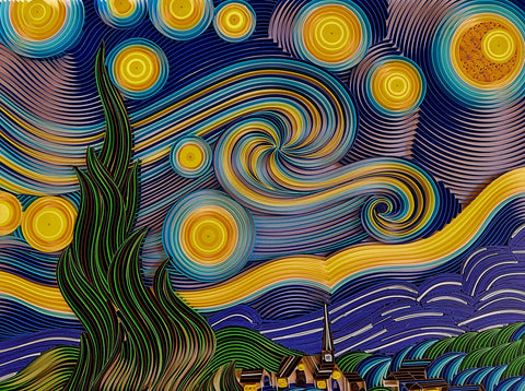 Van Gogh's Starry Night Paper Quilling Art