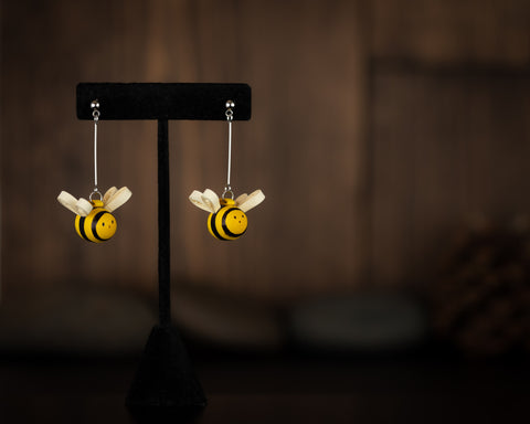 Bumble Bee Light weight Paper Quilling Earrings