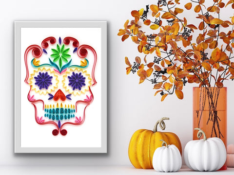 Day of the dead art - Paper quilling Art