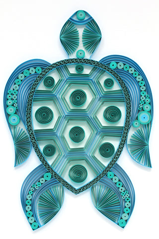 Paper Quilled Sea Turtle Art