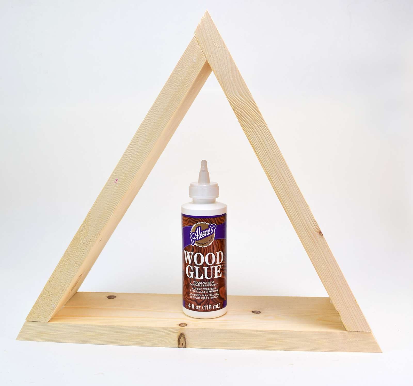 How to Glue Metal to Wood - DIY Triangle Shelves