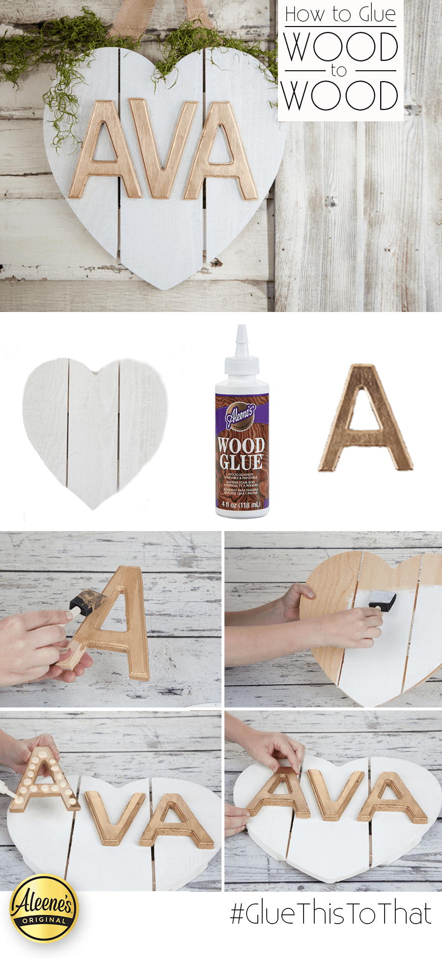 How to Glue Wood to Wood: Personalized Wood Heart