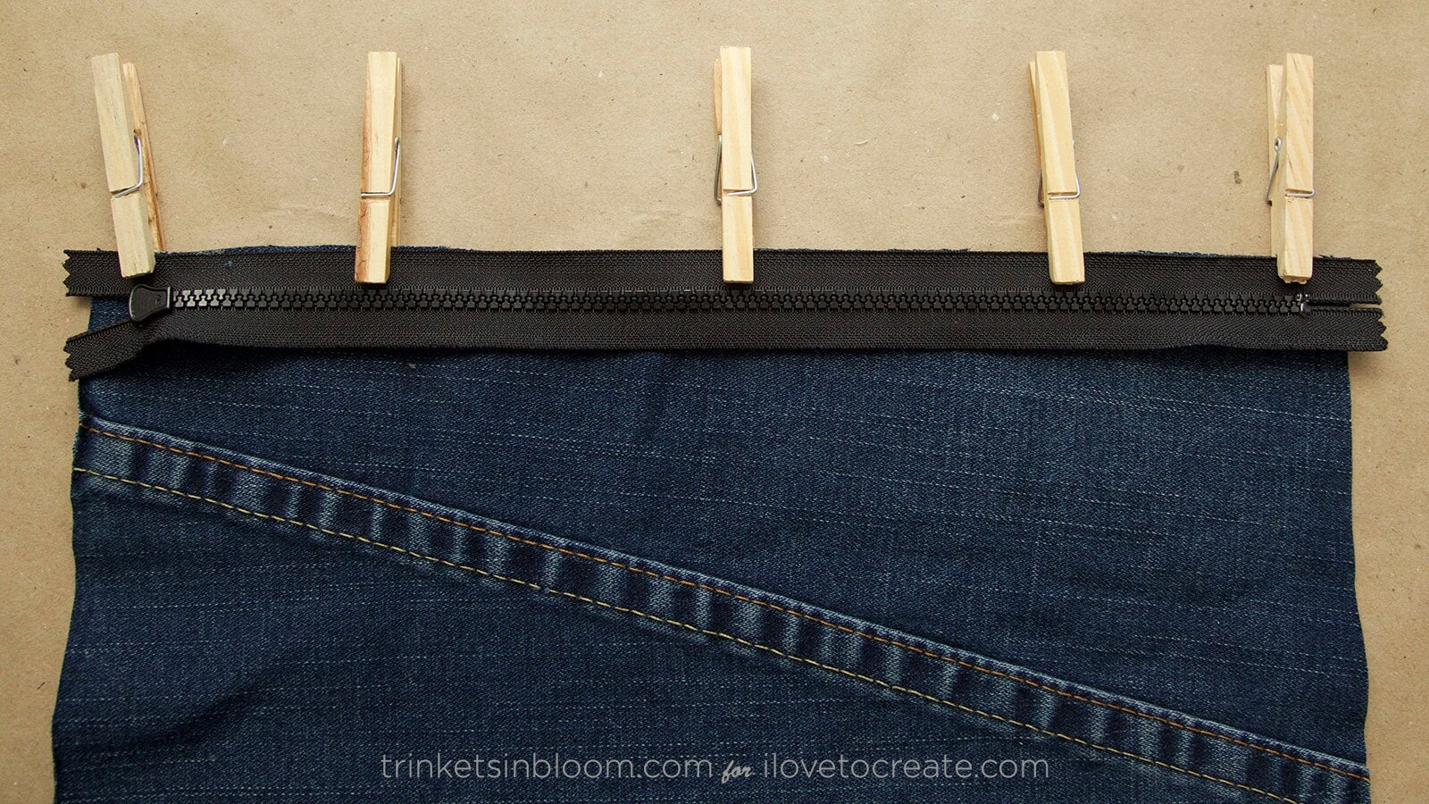 How to Glue Fabric to Fabric - No Sew DIY Denim Clutch