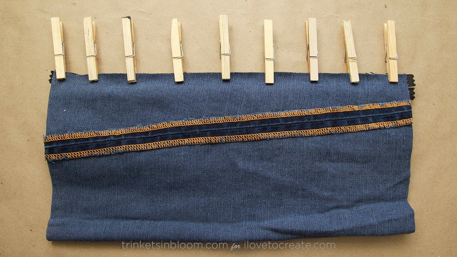 How to Glue Fabric to Fabric - No Sew DIY Denim Clutch