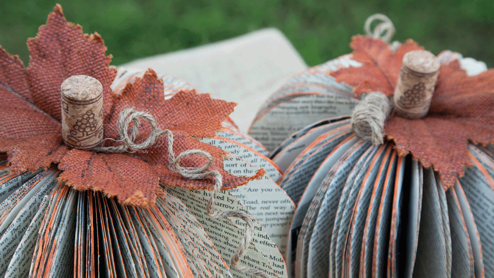 DIY Book Page Pumpkin