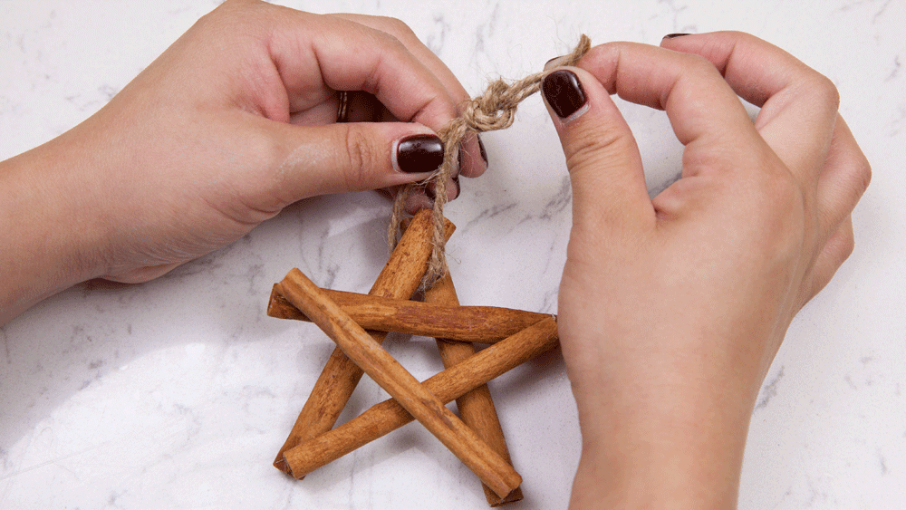 DIY Cinnamon Stick Star Ornament