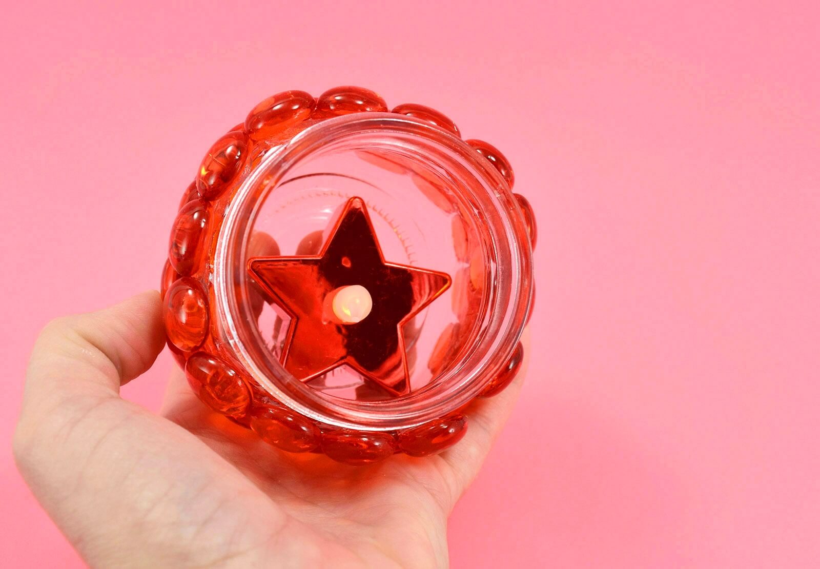 DIY Glass Gem Apple Mason Jar