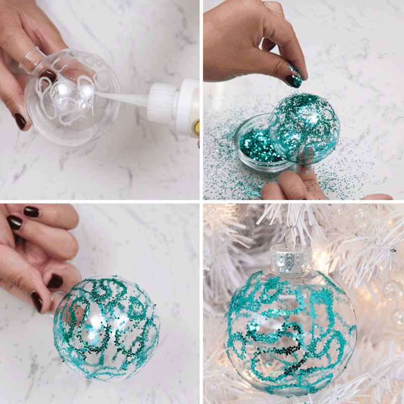 DIY Glitter Ornaments