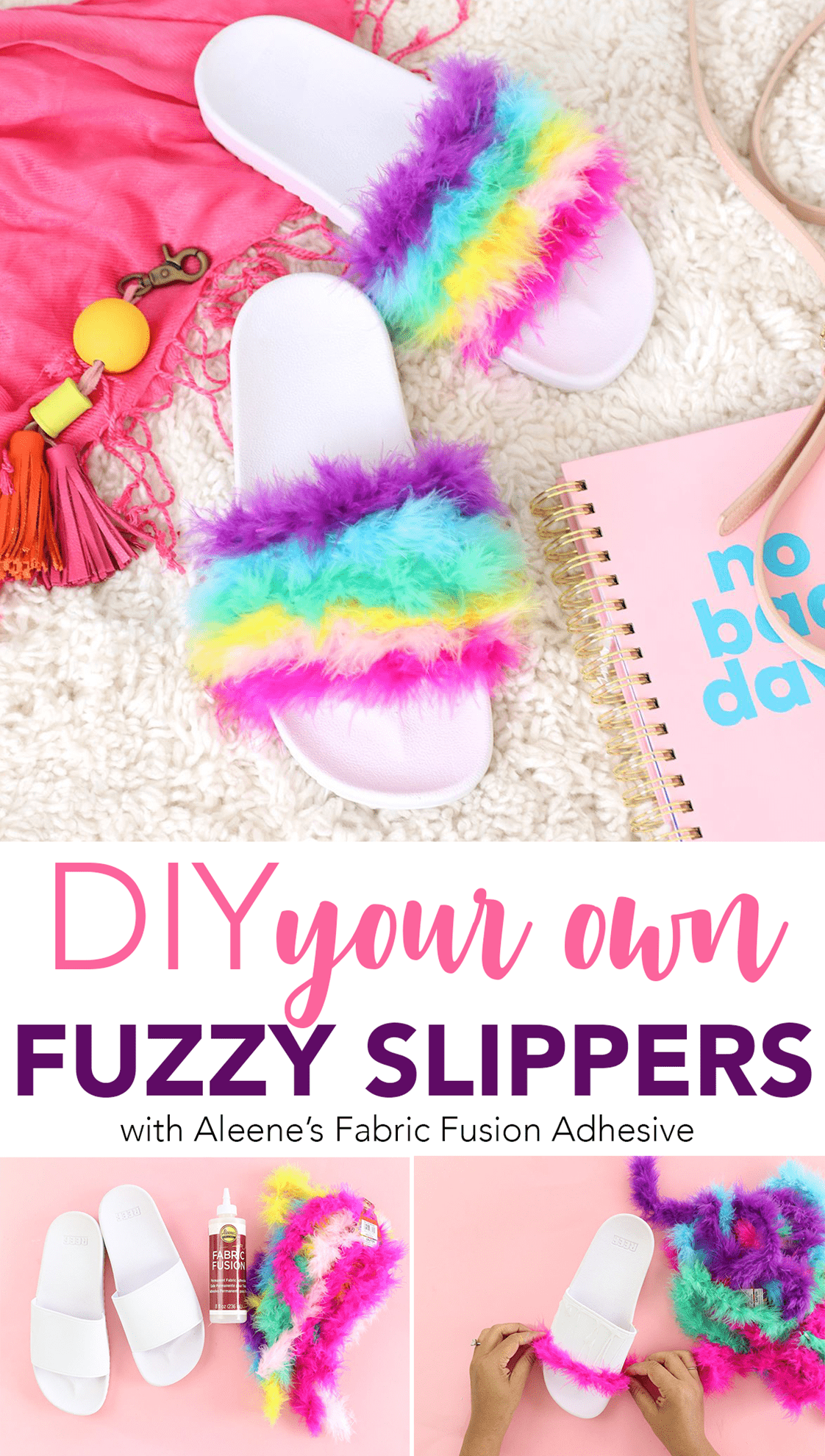 DIY Fuzzy Slippers
