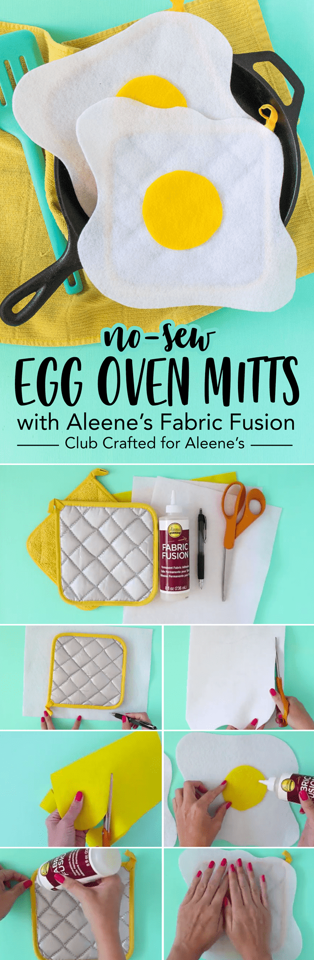 DIY No-Sew Fried Egg Mitts