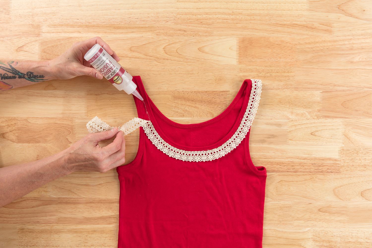 How To Glue Lace to Clothing