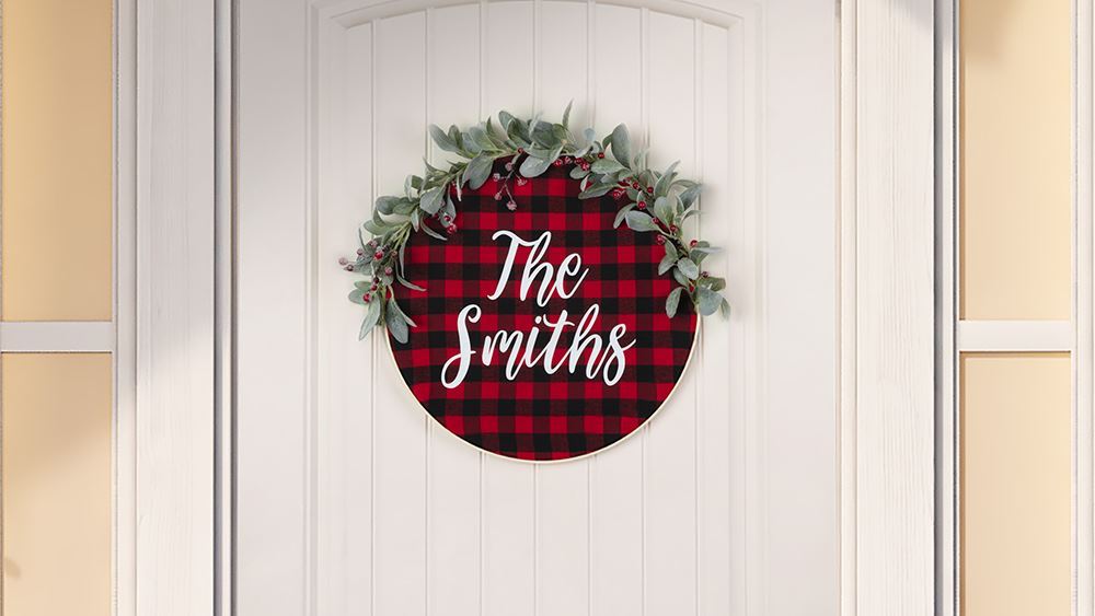 Aleene's Personalized Holiday Embroidery Hoop Wreath