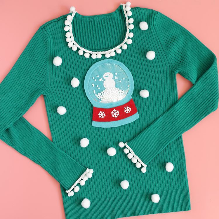 Aleene's No-Sew Snow Globe Ugly Christmas Sweater