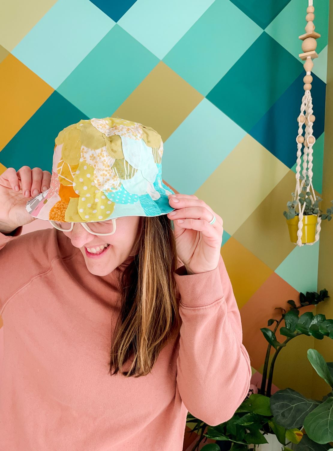 No-sew patchwork bucket hat