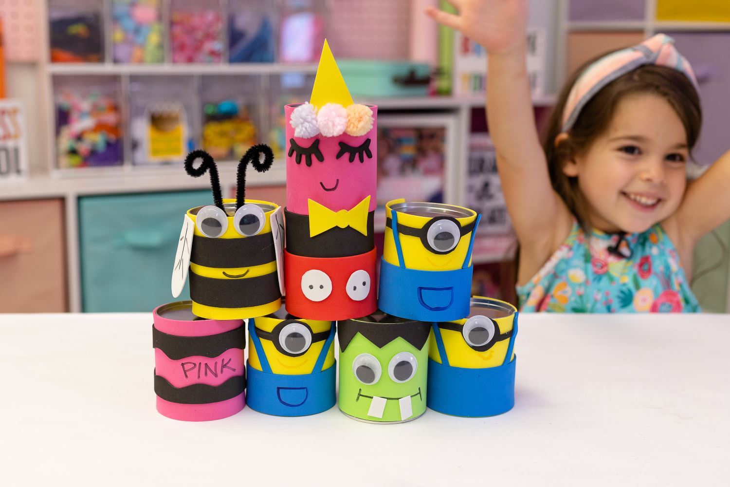 Stack cans and play with your DIY bowling set