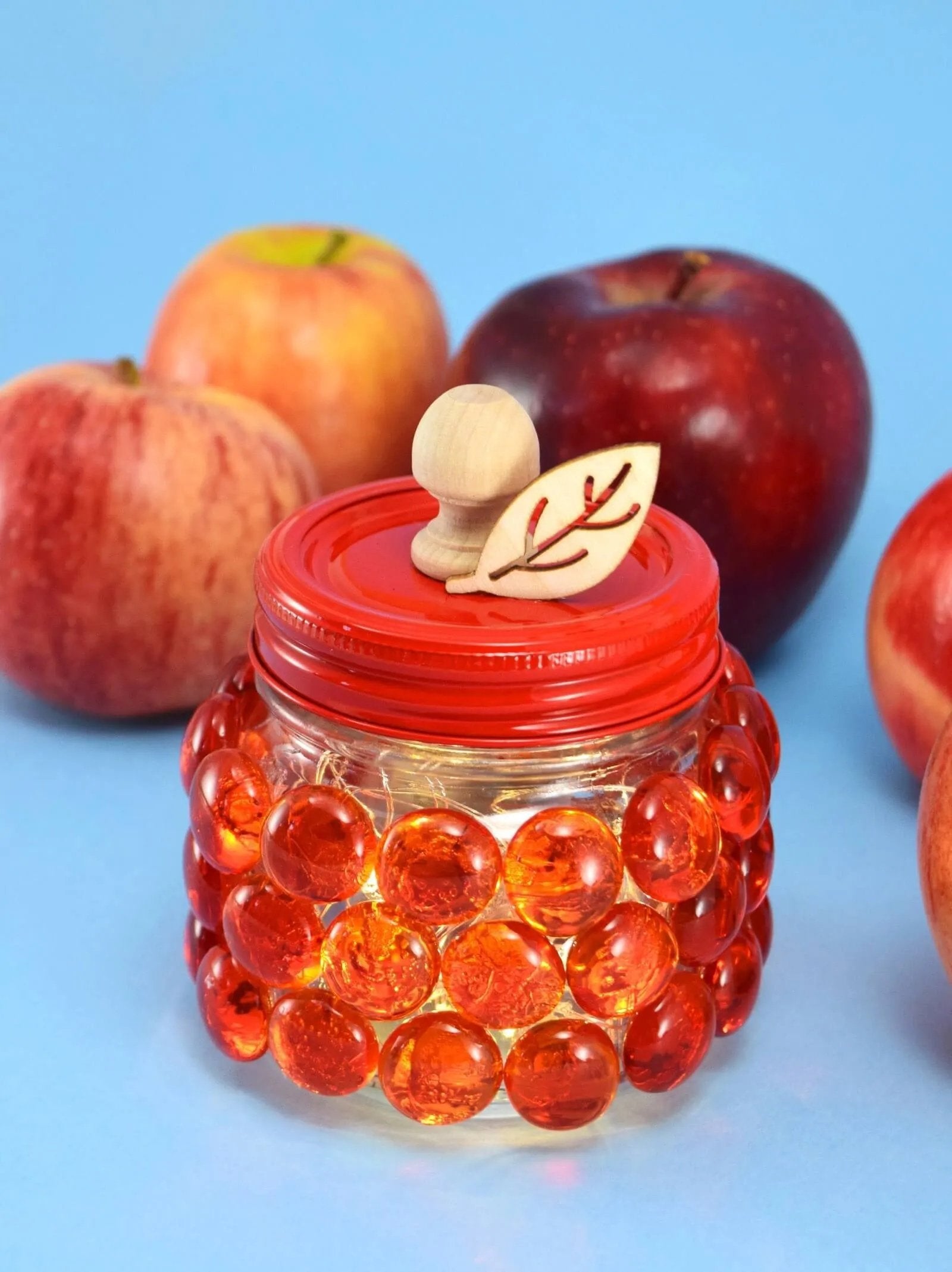 DIY Glass Gem Apple Mason Jar Craft