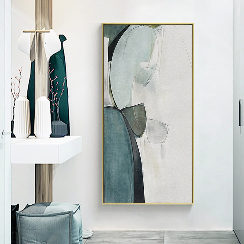 Cuadro Abstracto Verde | Hera Design, 50X100cm