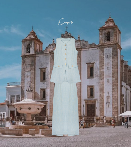 Conjunto top y falda Nina Celeste - Évora Portugal