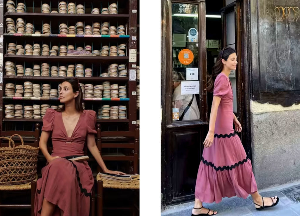 Sassa de Osma escolhe o vestido Filipinas da Vogana para passear em Madrid