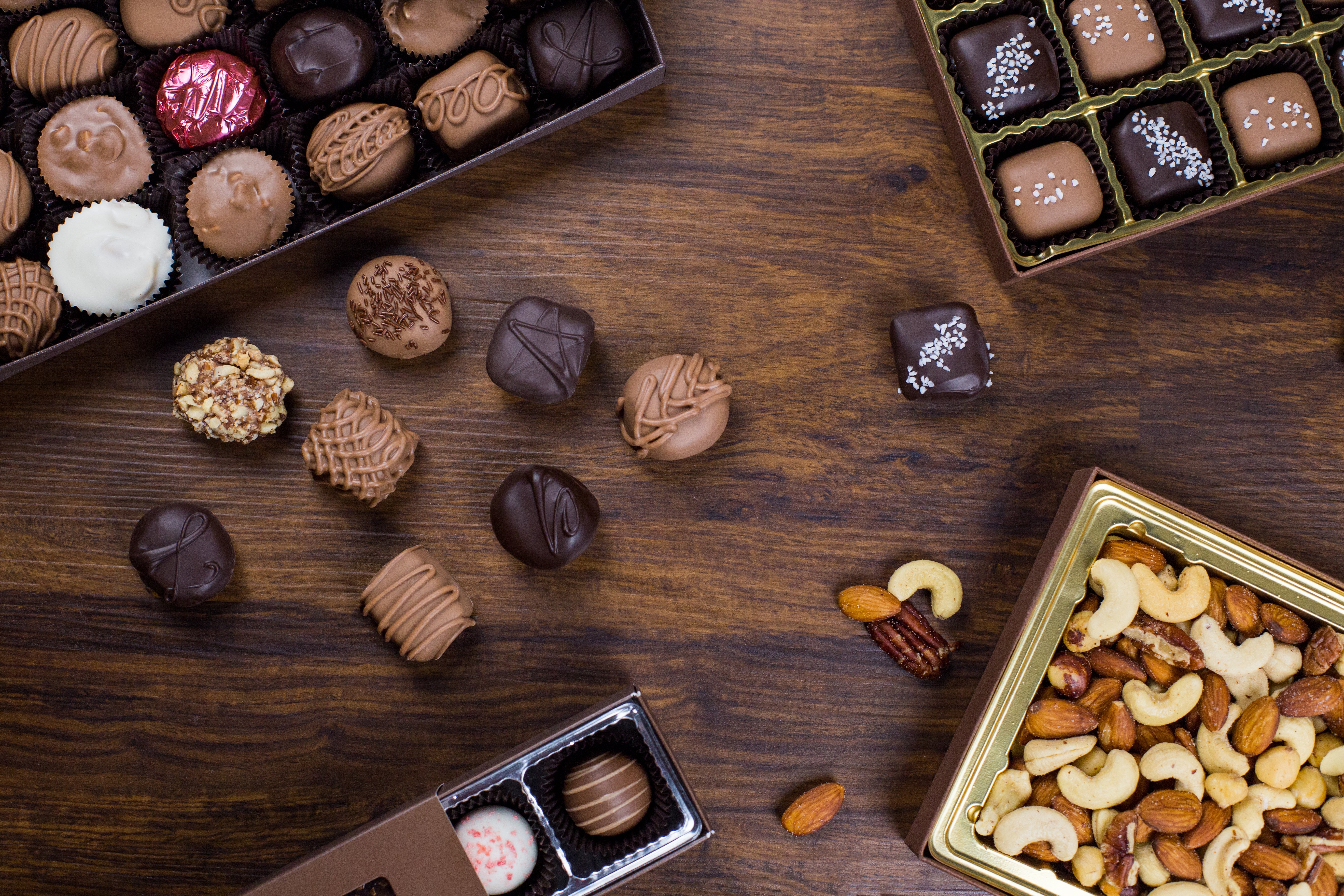 gourmet chocolates nuts and caramels