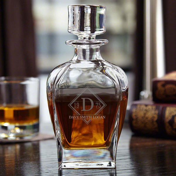 Custom Engraved Louis Vuitton Diamond - Personalized Whiskey