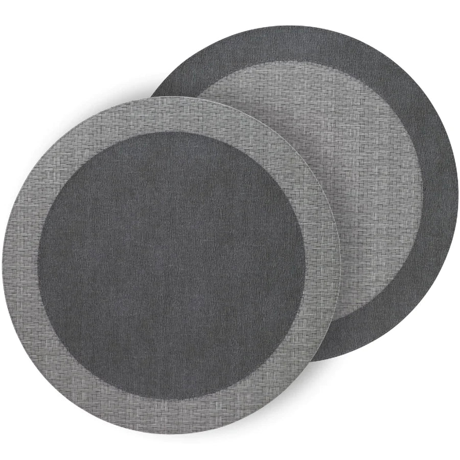 Halo Placemats set of 4- Charcoal/ Gray