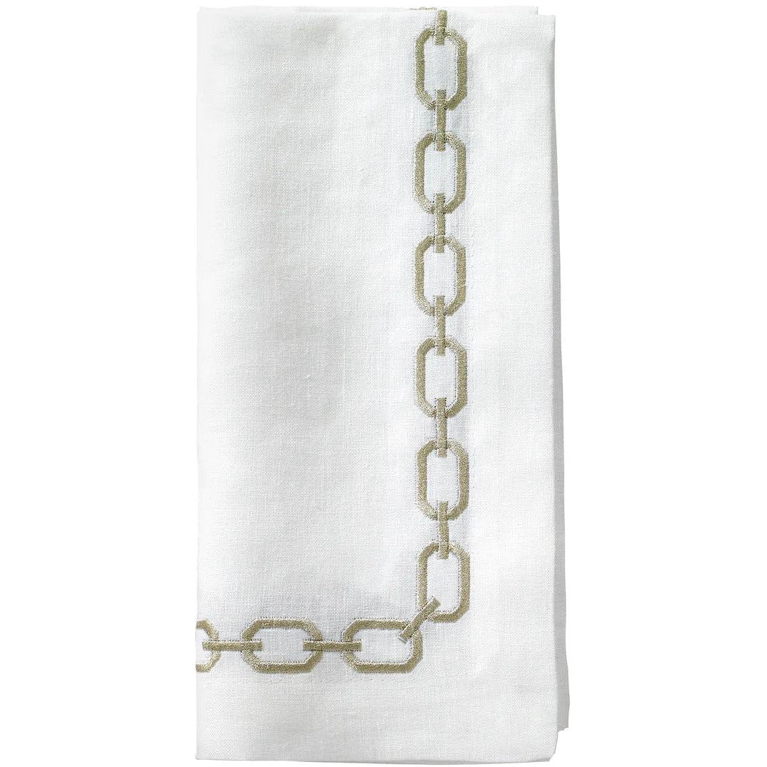 Gold Chains Linen Napkin, Set of 4