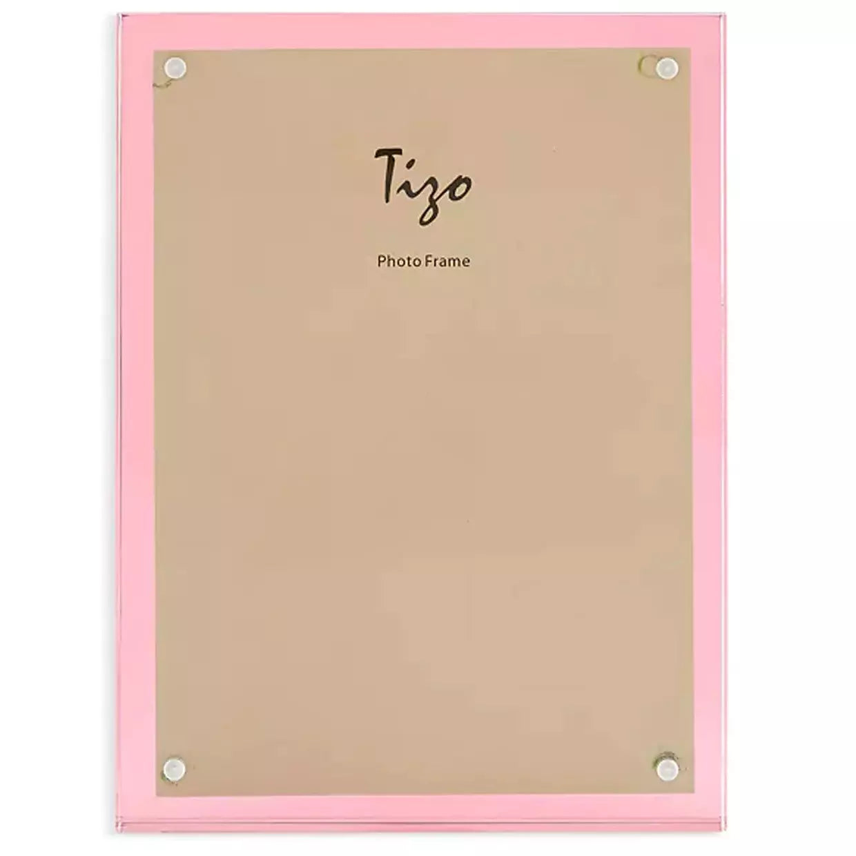 Lucite Frame with Pink Backing