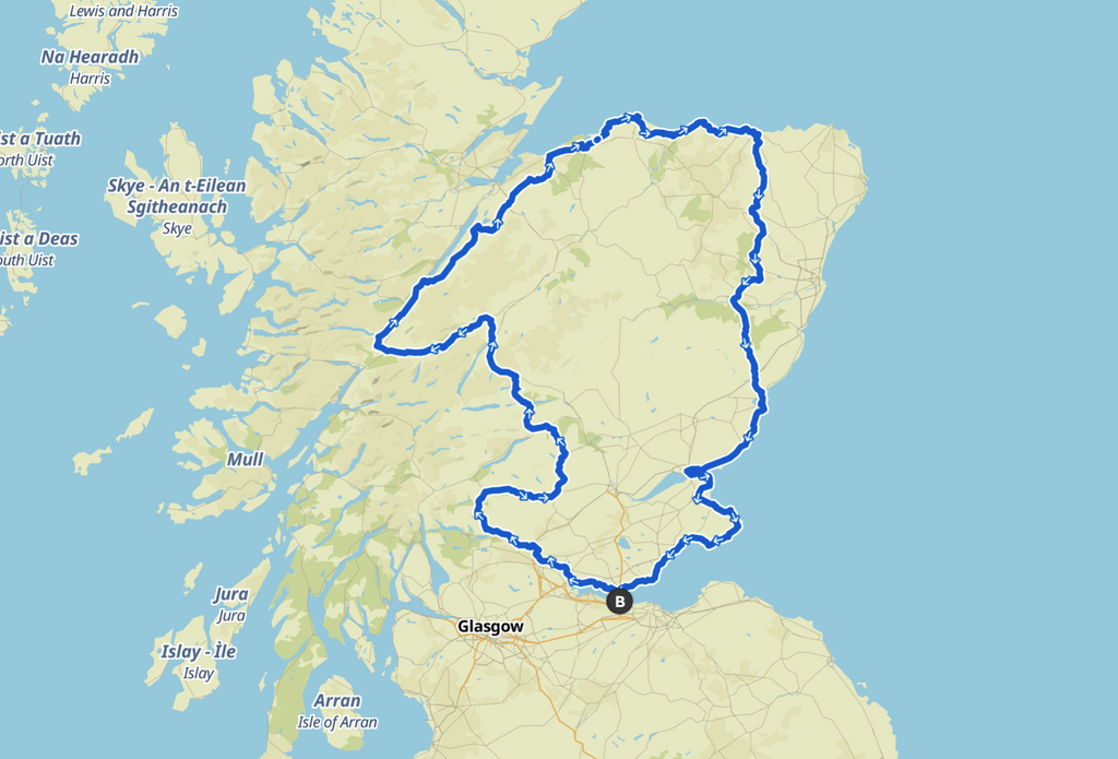 Koomot Route of Ride to Cullen bike touring route