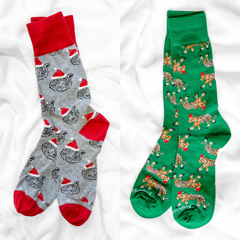 Christmas Tiger Socks