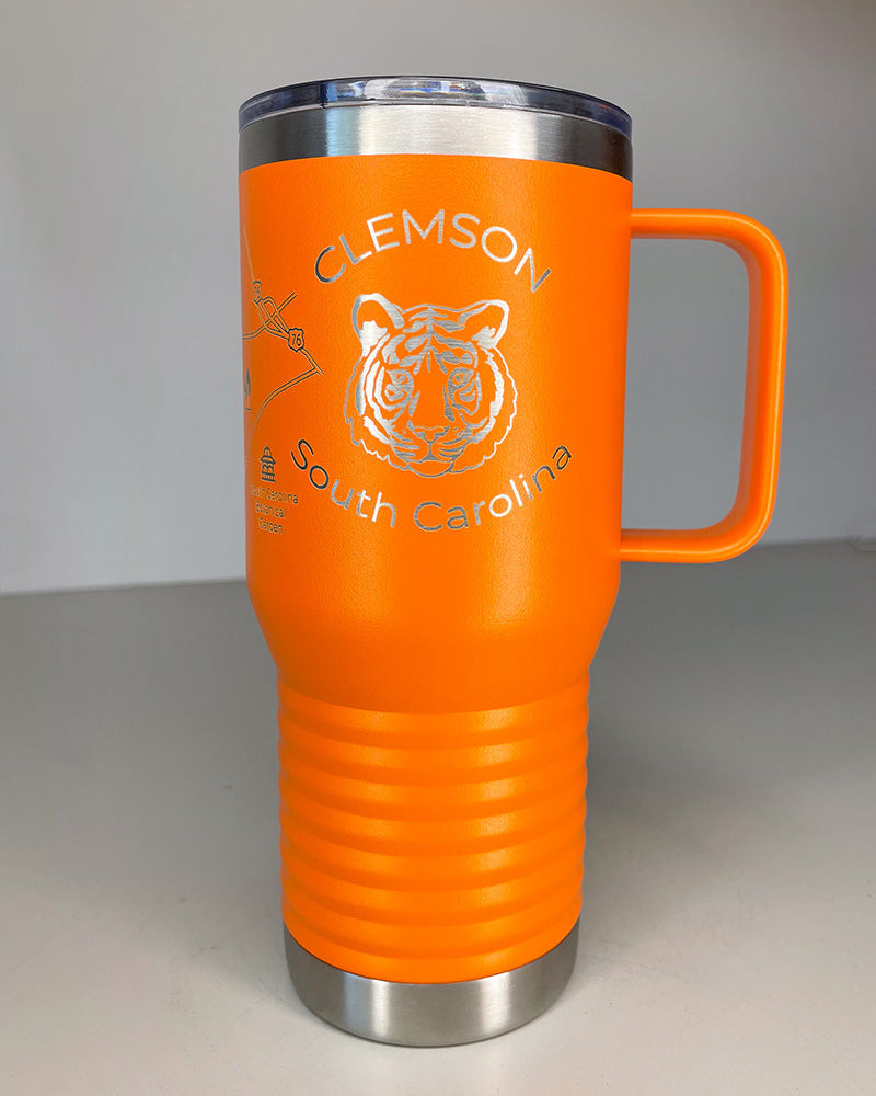Clemson Insulated Tumbler with Handle – clemsonframeshop